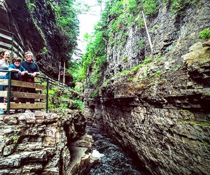 The Ausable Chasm has been described as the Grand Canyon of the Adirondacks and it's one of our top 100 things to do in New York State with kids. Photo by Anna Fader