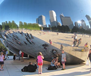 Snag a selfie at Cloud Gate, otherwise known as 