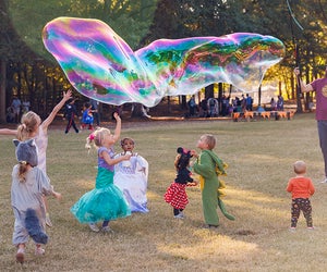 Bubble Vision Atlanta brings bubbly fun to your child's birthday party! Photo courtesy Bubble Vision