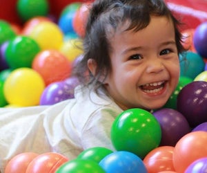 Ball pit fun at Chelsea Piers. 