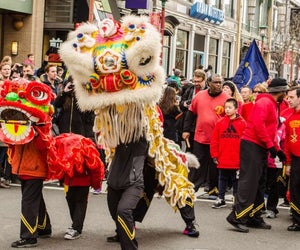 Celebrate the Chinese Lunar New Year with a lively parade in late February. Photo courtesy of dcparade.com