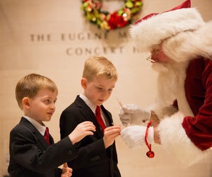 The Jolly Old Elf is making his annual appearance at the Dallas Symphony Orchestra's 'Christmas Pops' and he's got treats! Photo courtesy of DSO