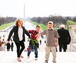 Climb the famous steps of the Lincoln Memorial for a gorgeous view of the reflecting pool and the Washington Monument. Photo by anjanettew via Flickr (CC BY-NC-ND 2.0)