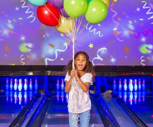 Bowlero birthday parties include bowling, arcade fun, and shoe rental. Photo courtesy of Bowlero