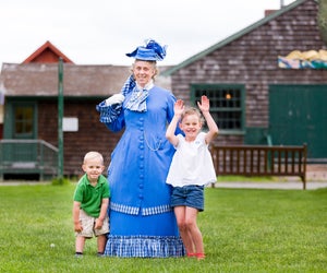 Costumed interpreters share stories of colonial life along the historic Mystic seaport. Photo courtesy of the Mystic Seaport Museum
