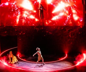 Stranger Things: The First Shadow plays at the Marquis Theatre and gives the popular Neflix show a prequel. Photo by Matthew Murphy and Evan Zimmerman