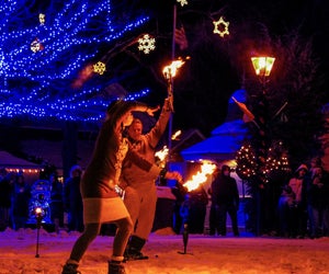 You won't want to miss the flaming hot shows at Fire & Frost Fun. Photo courtesy of Peddler's Village